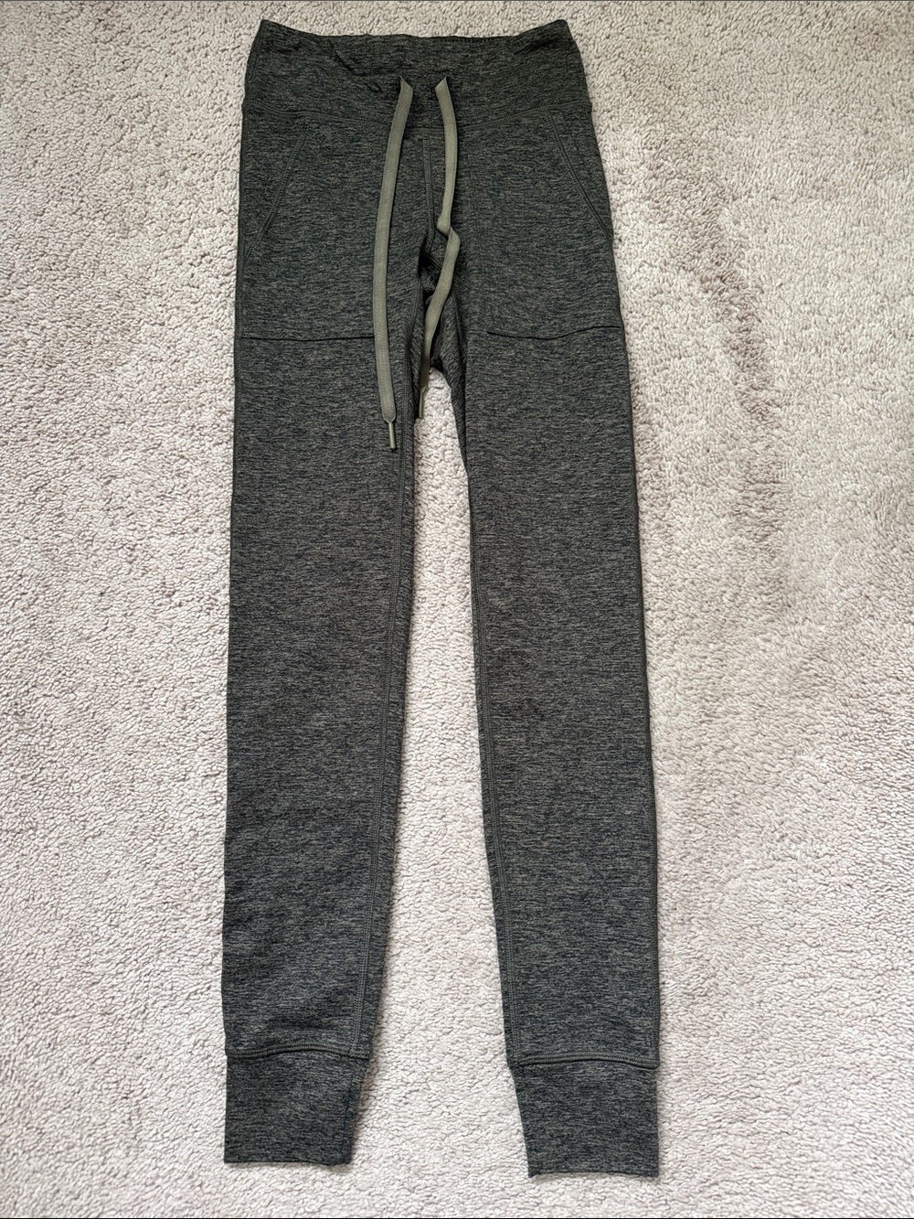 Women’s XS Long Aerie Brown/Black Spandex Jogger Pants with Drawstring